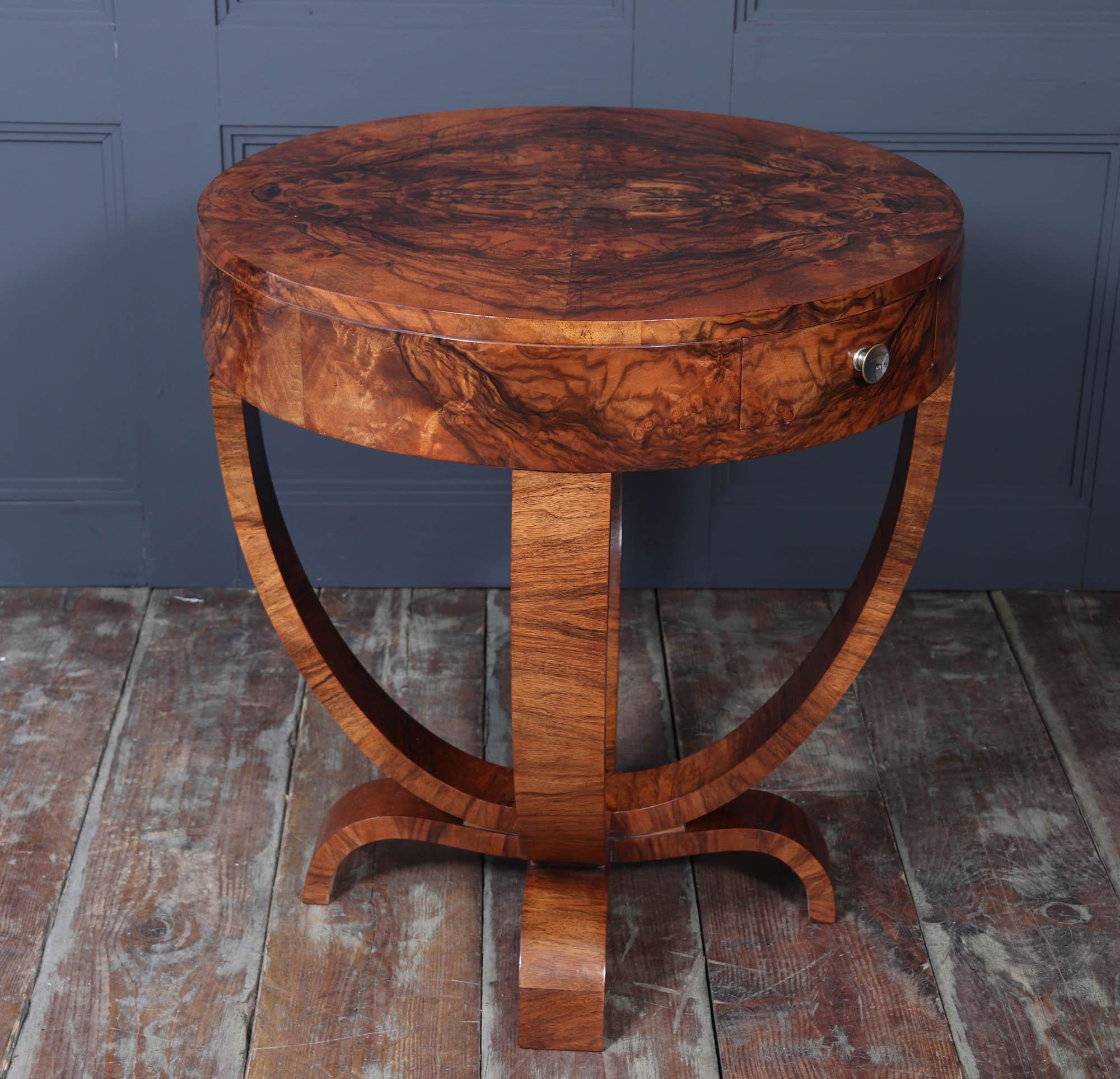 Italian Art Deco Drum Side table 4