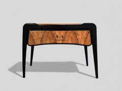 Italian Art Deco Ebonized Coffee or Support Table, 1940s