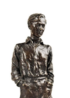 Italian Art Deco, Equestrian Groom, Patinated Bronze Sculpture, 1920s