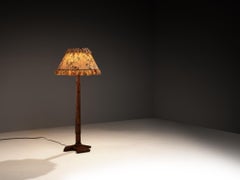 Italian Art Deco Ernesto Valabrega for Vittorio Valabrega Floorlamp in Oak