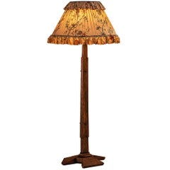 Italian Art Deco Ernesto Valabrega for Vittorio Valabrega Floorlamp in Oak