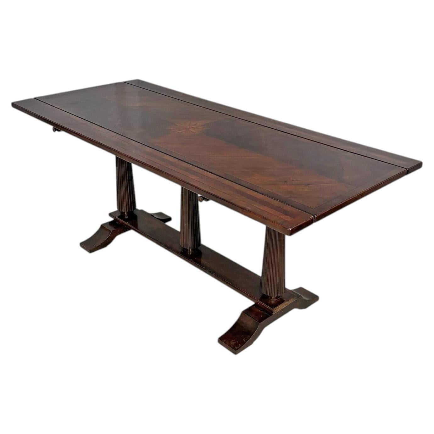 Italian art deco extending wooden console, 1970s For Sale