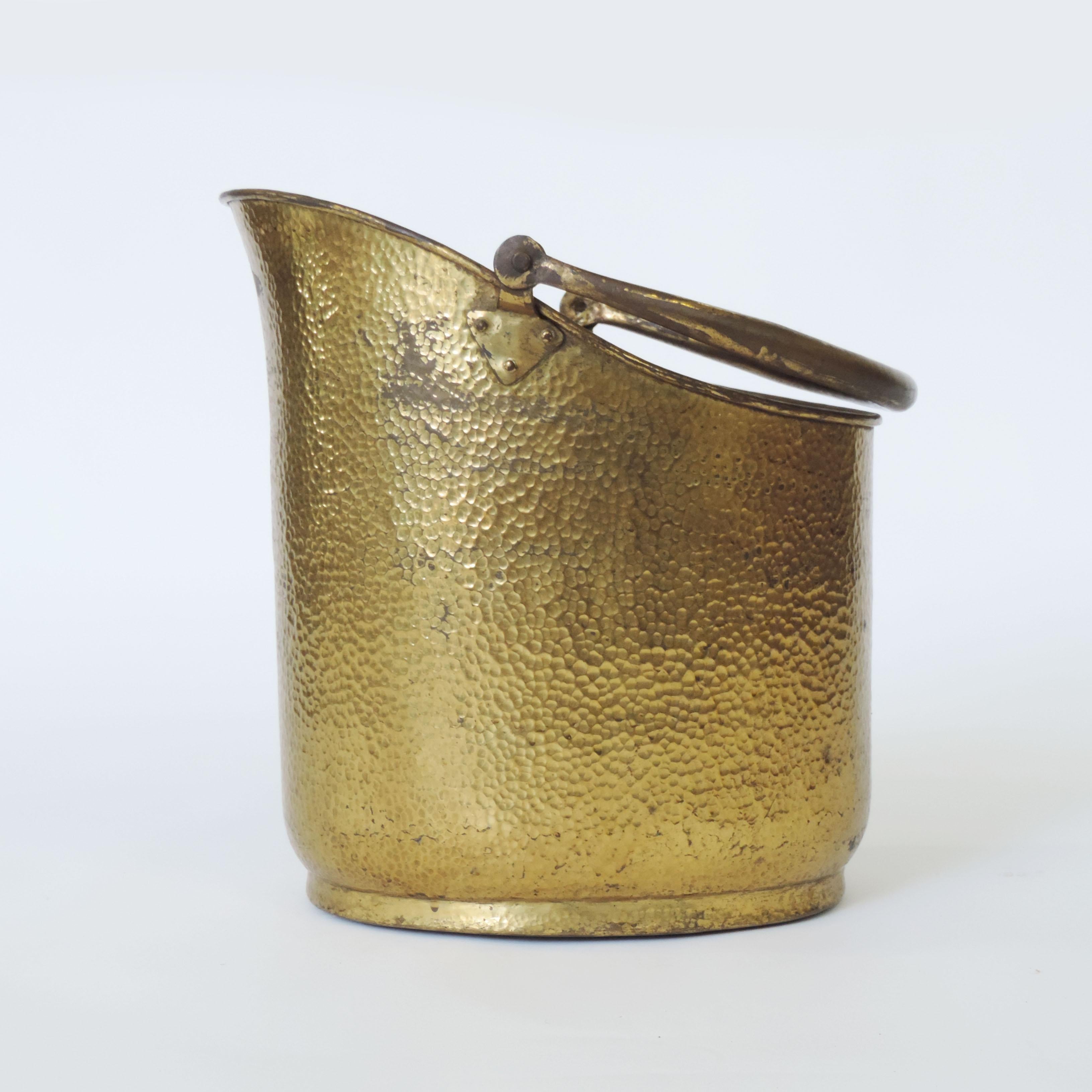 brass firewood bucket
