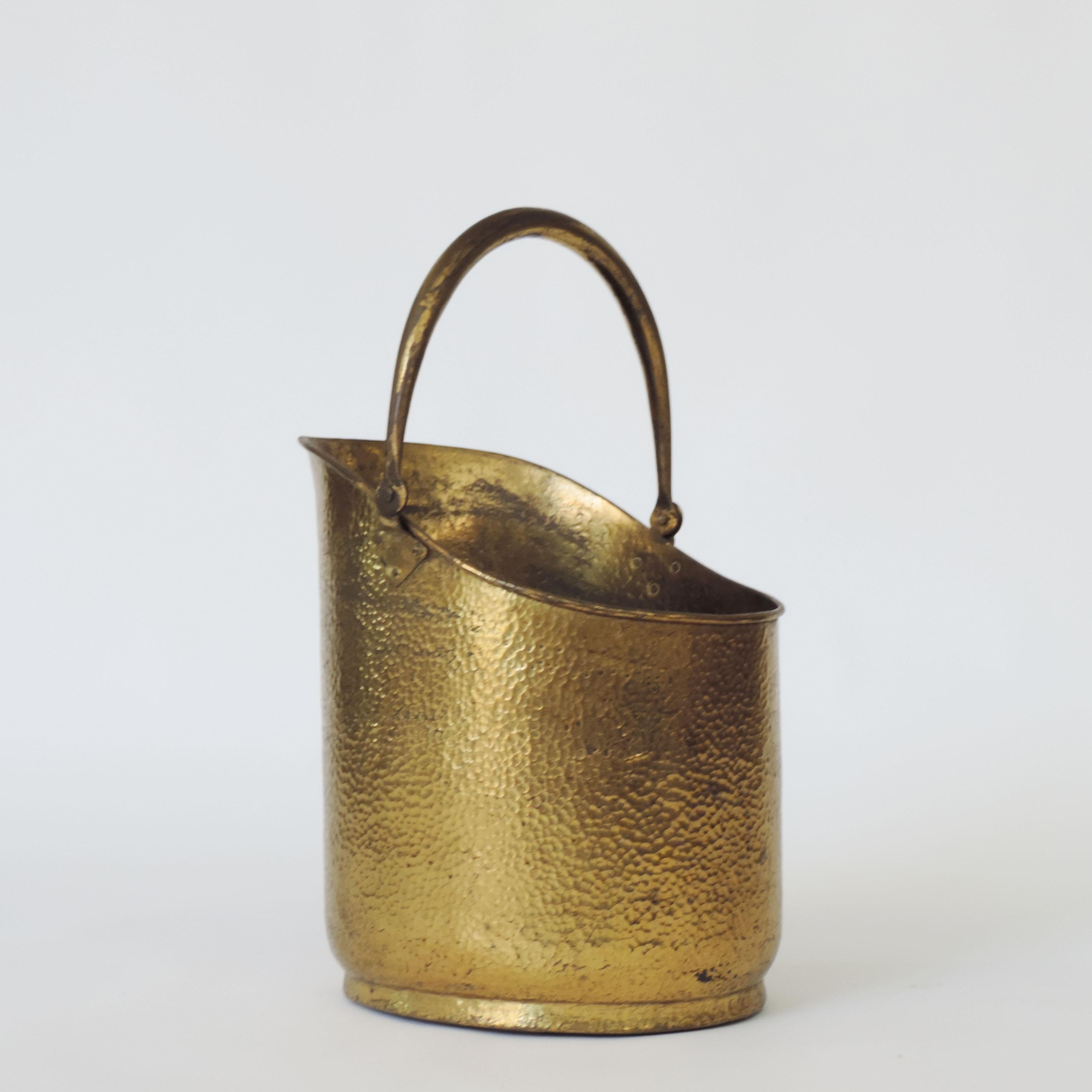 brass fireplace bucket