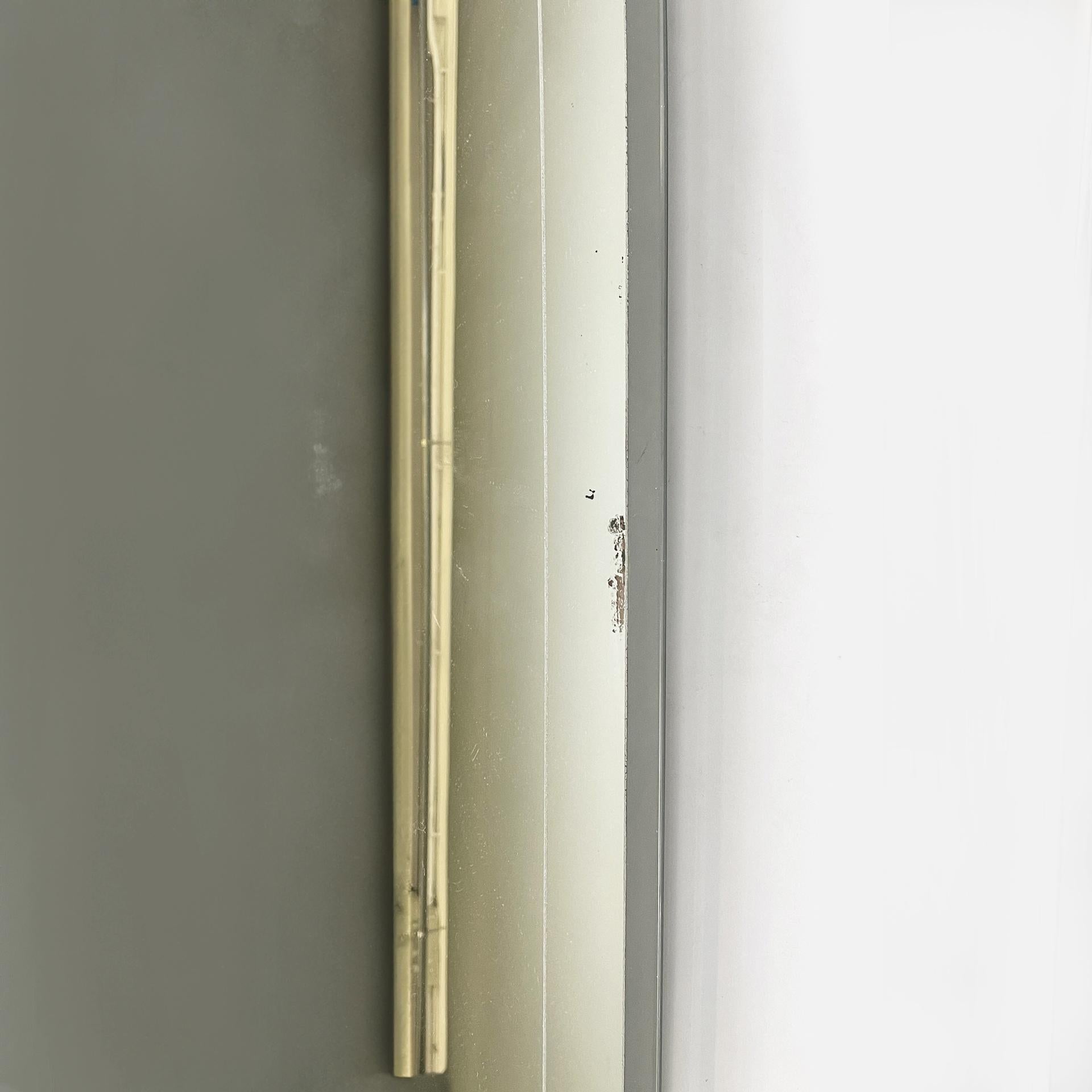 Italian Art Deco full-length wall mirror with brass and glass details, 1940s For Sale 1