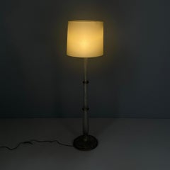 Lampada da terra italiana Art Deco in vetro e ottone di Carlo Scarpa per Venini, anni '30