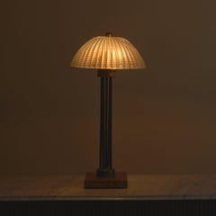 Italian Art Deco Glass Table Lamp, 1930s