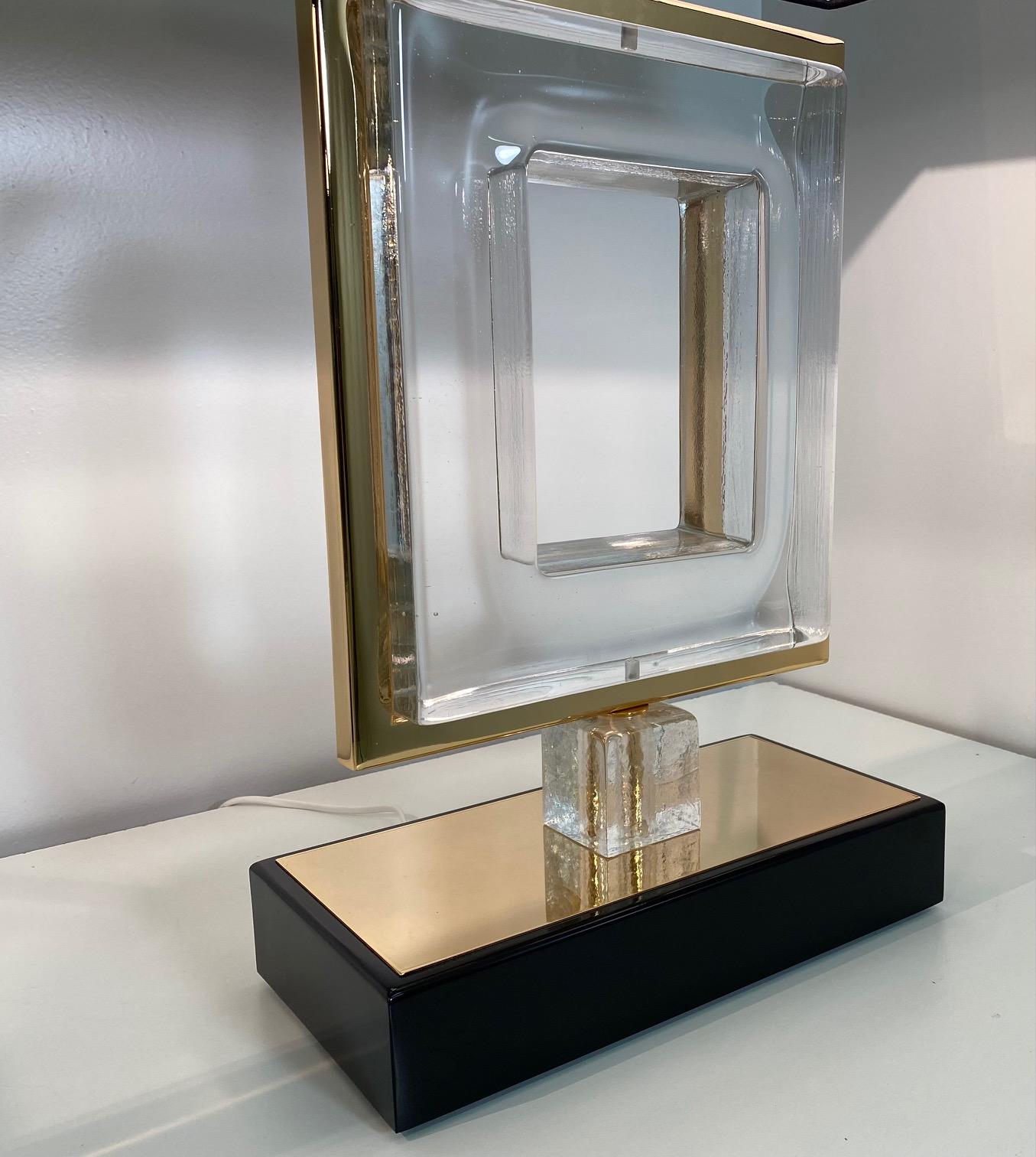 Paire de lampes italiennes Art Déco en or et verre de Murano Bon état - En vente à Meda, MB