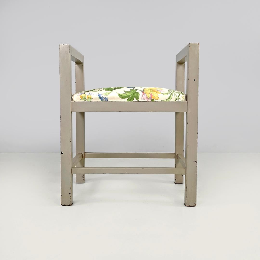 Graue Hocker im italienischen Art déco-Stil von Gino Maggioni für Atelier Borsani Varedo, 1930er Jahre (Italienisch) im Angebot