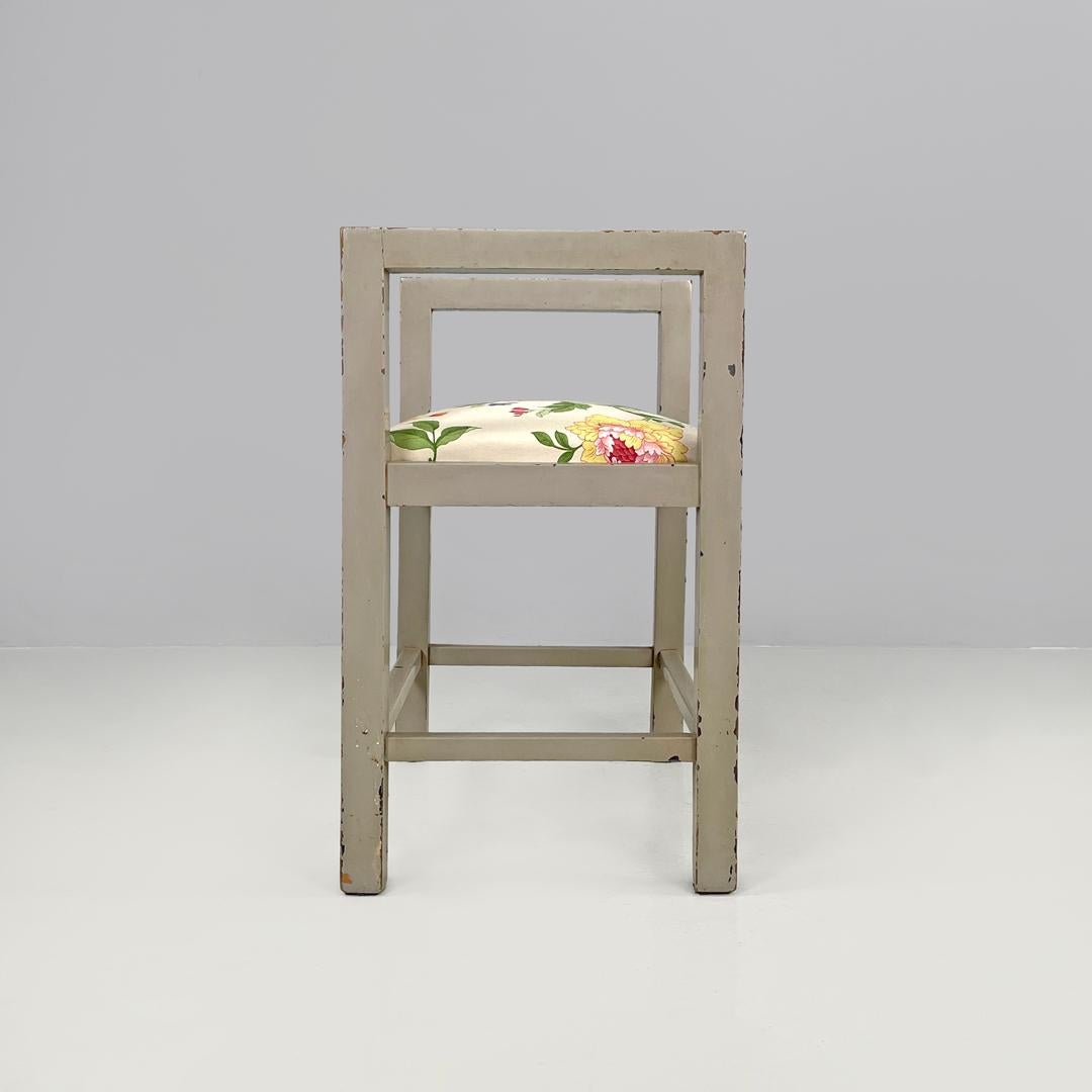 Graue Hocker im italienischen Art déco-Stil von Gino Maggioni für Atelier Borsani Varedo, 1930er Jahre (Mitte des 20. Jahrhunderts) im Angebot