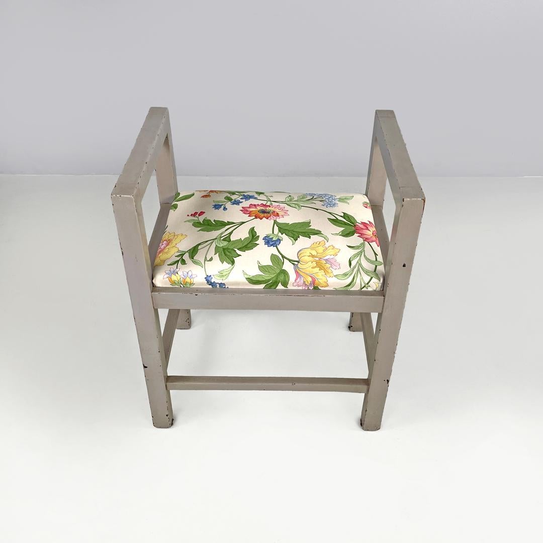 Graue Hocker im italienischen Art déco-Stil von Gino Maggioni für Atelier Borsani Varedo, 1930er Jahre im Angebot 1