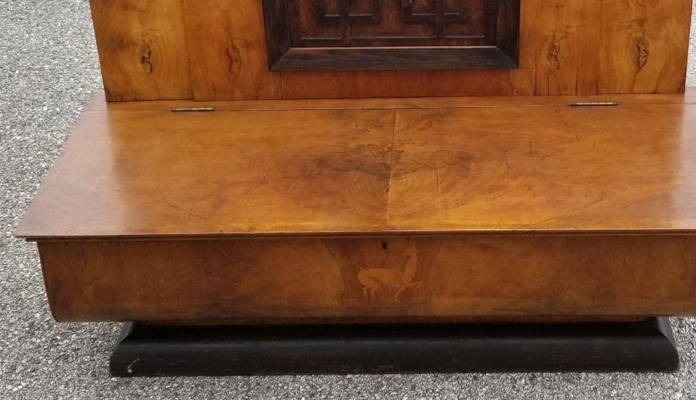 Italian Art Deco Hall Bench In Good Condition For Sale In Los Angeles, CA