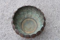 Italian Art Deco Hand Embossed Vase in Original Patina, 1930