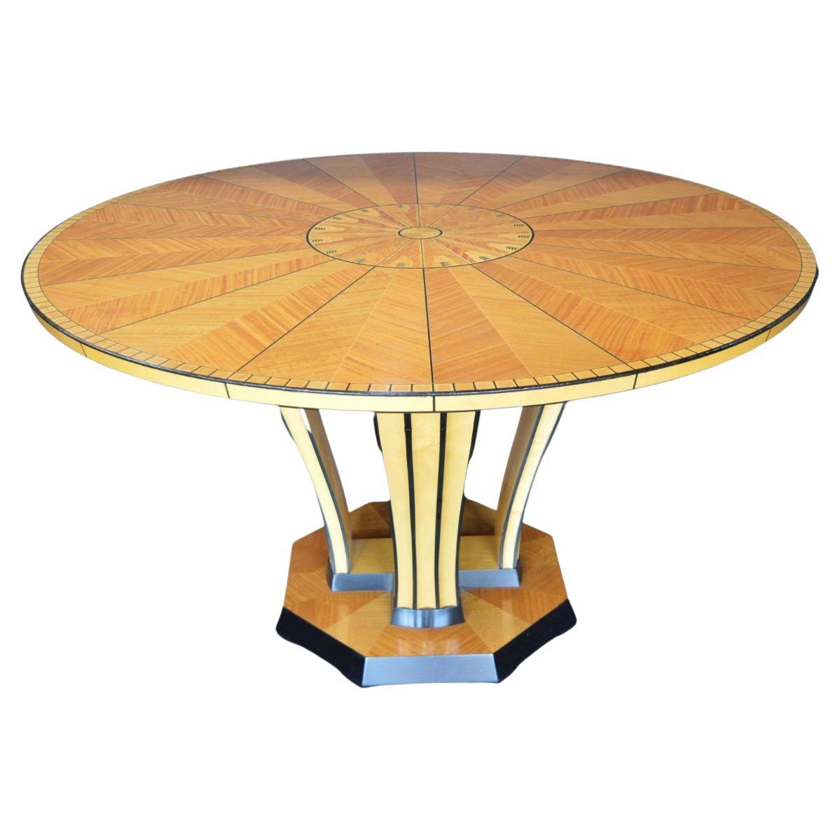 Italian Art Deco Inlaid Satinwood Table For Sale
