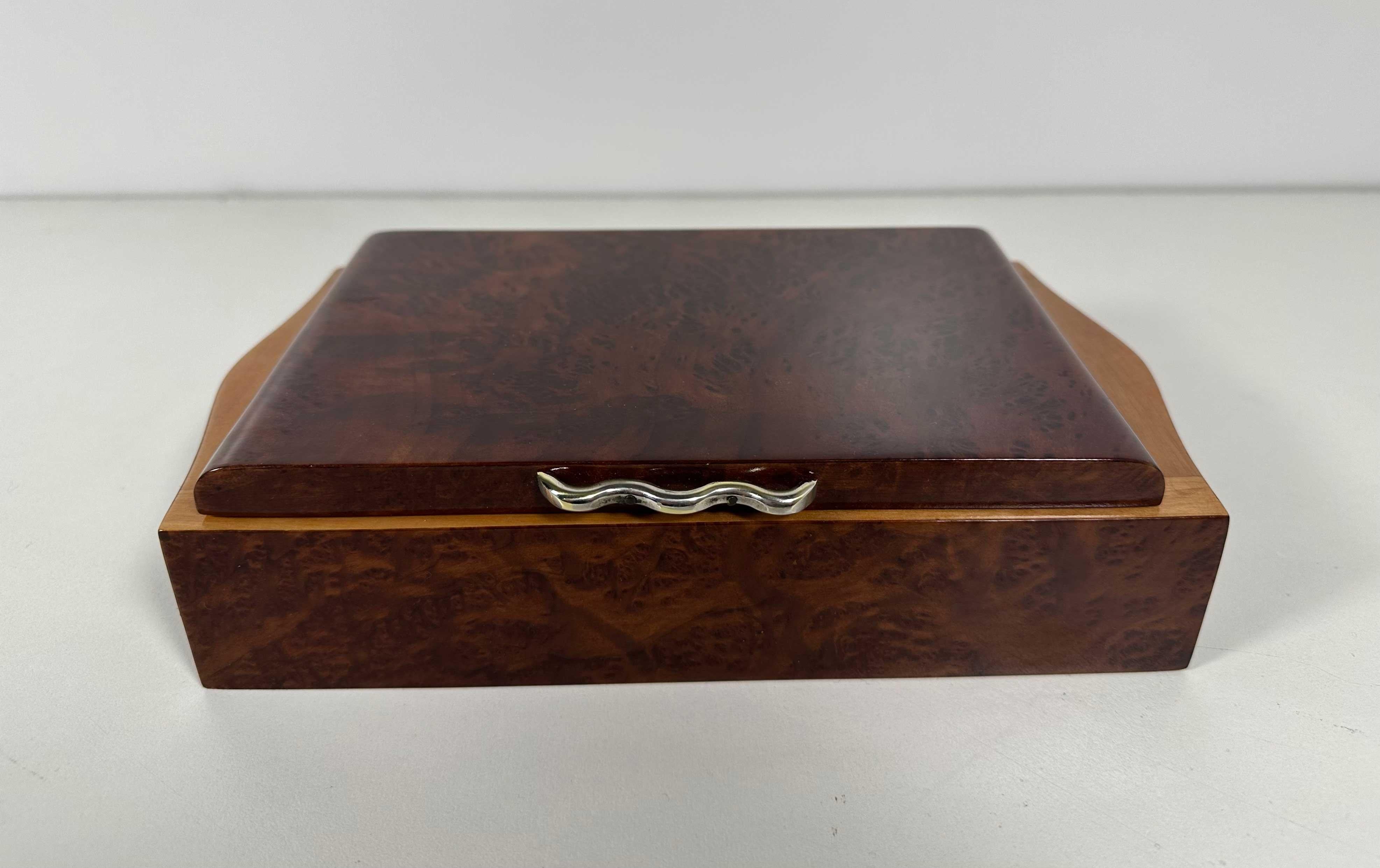 wooden art box with handle
