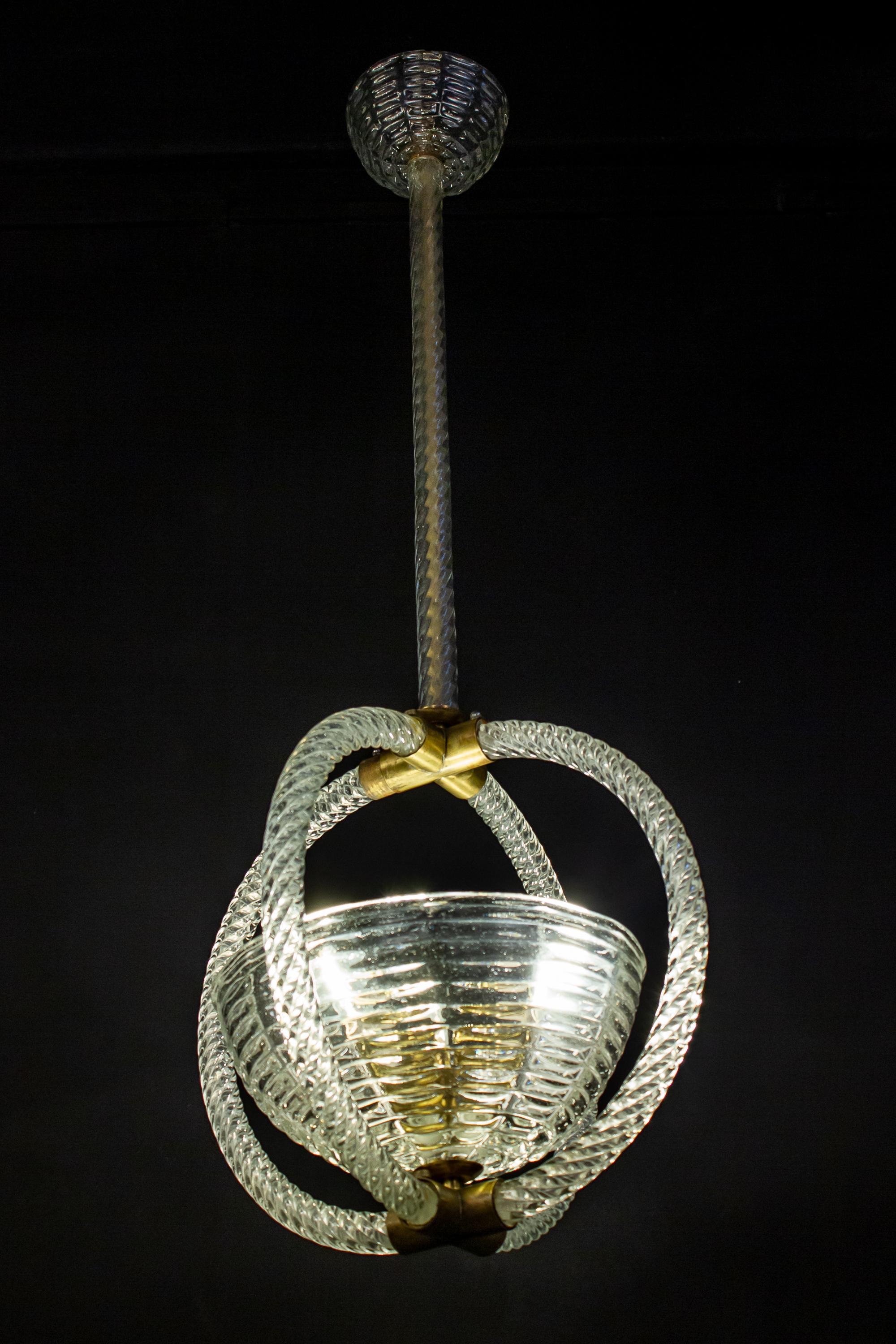 Lanterne italienne Art Déco par Barovier, 1940 2