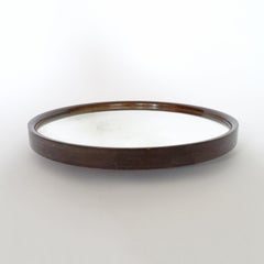 Italian Art Deco Lazy Susan Rotating Mirrored Tray, 1930s