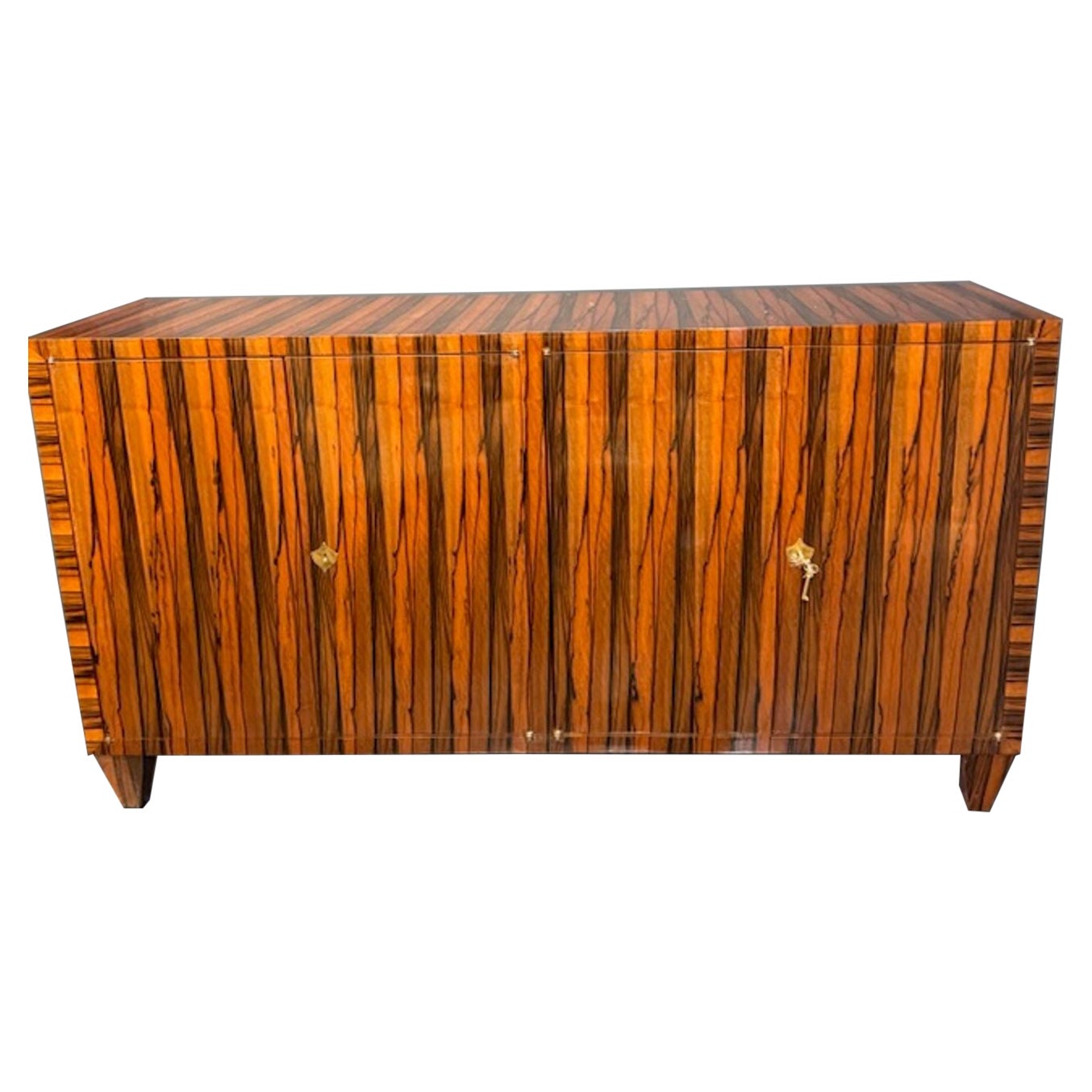 Aparador italiano Art Déco de ébano de Macasar