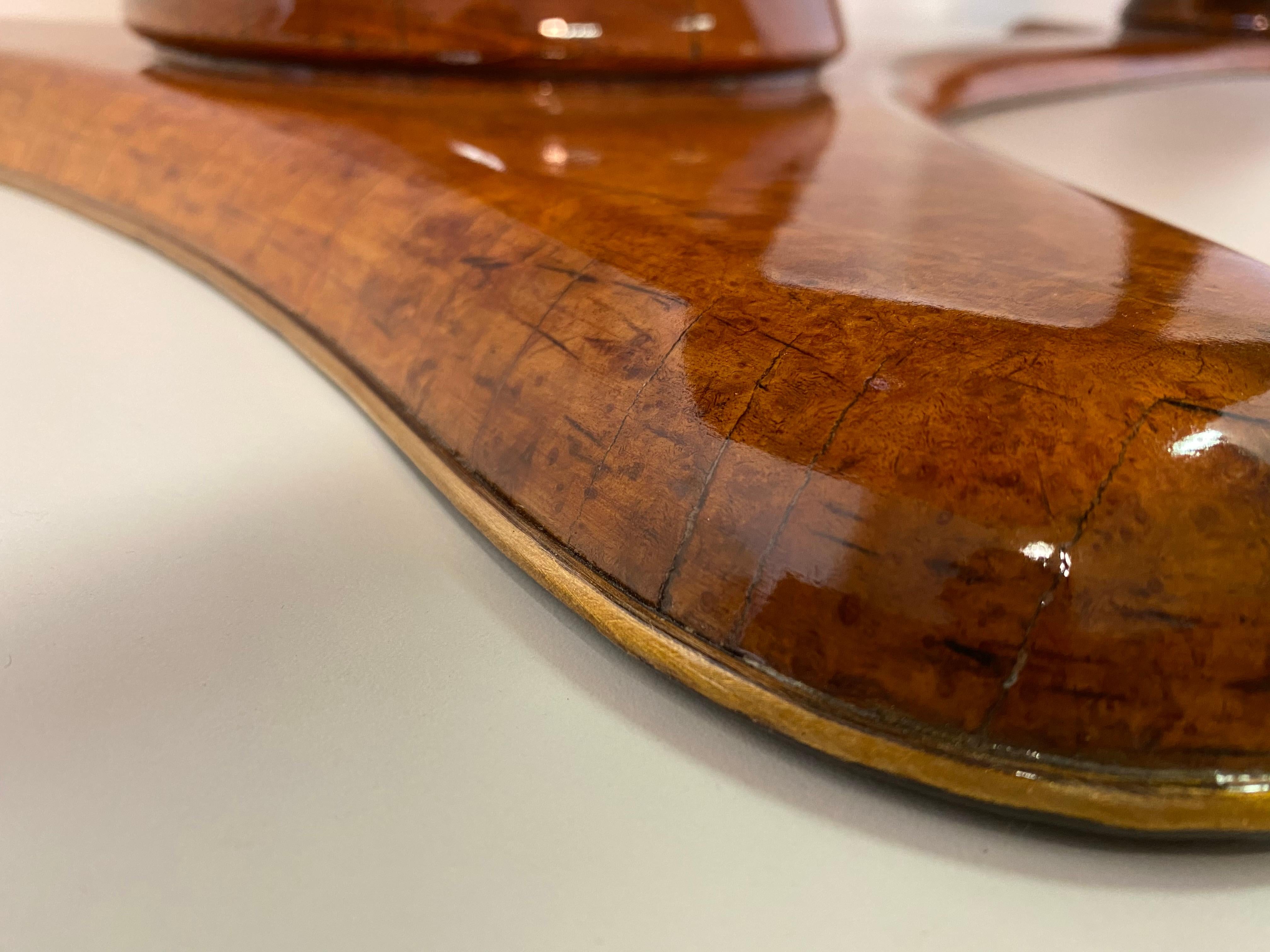 Italian Art Deco Maple Briar and Walnut Dining Table, 1940s 4