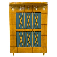Italian Art Deco Maple Coat Rack in the Style of Paolo Buffa 1950s