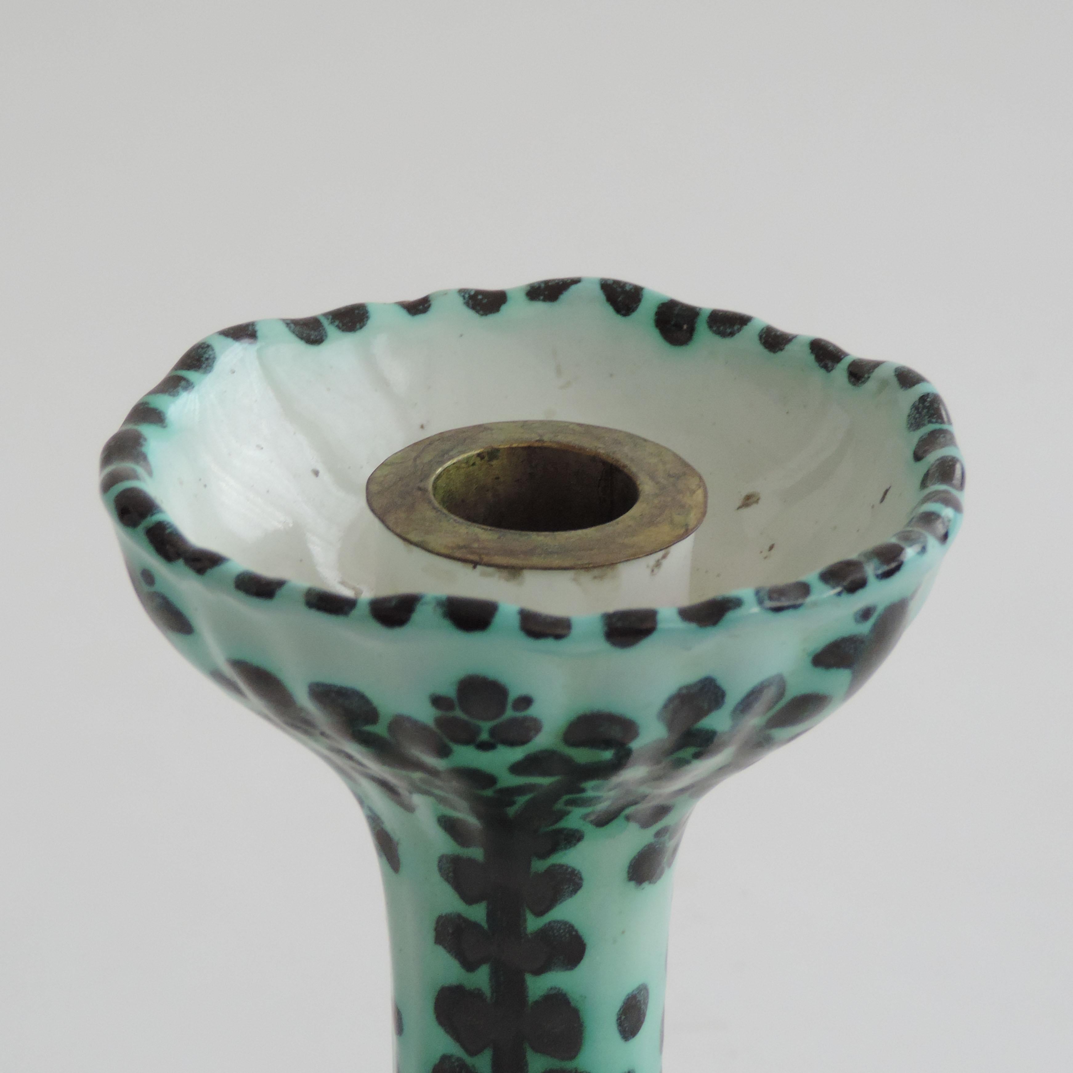 Italienischer Matricardi-Kerzenhalter aus Keramik im Art déco-Stil, Italien 1920er Jahre im Angebot 2