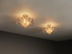 Italian Art Deco Medusa Shaped Pair of Chandeliers in Murano Glass