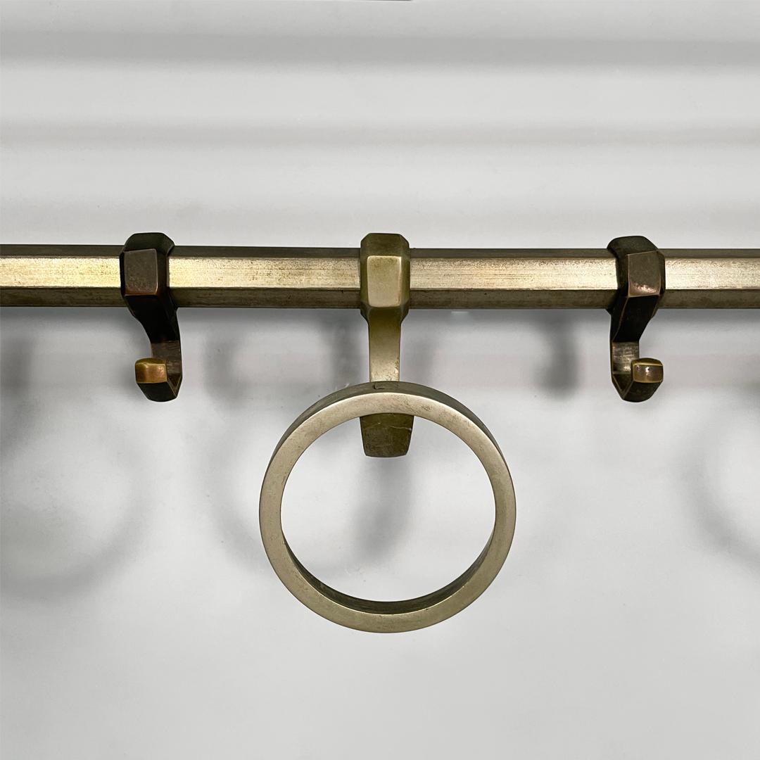 Porte-manteau mural en métal Art&Deco italien, années 1930 en vente 1