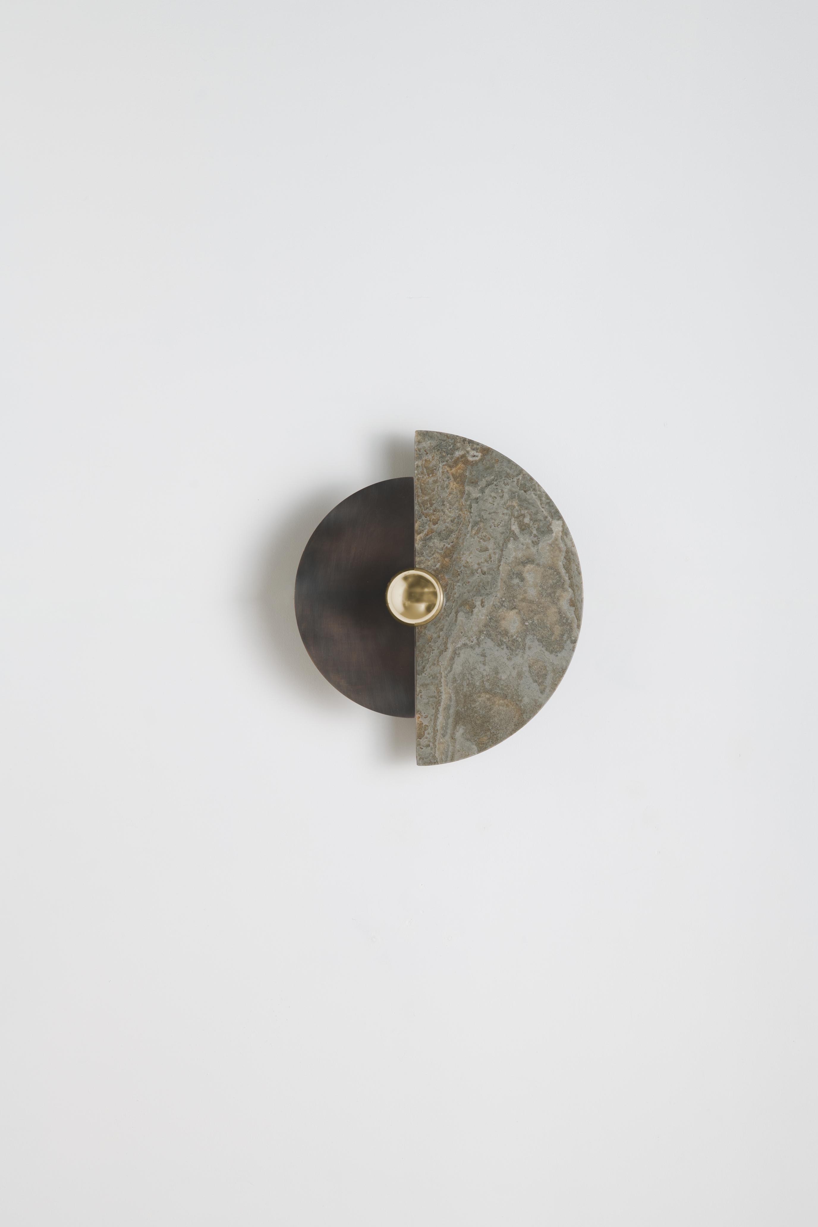 Aplique de pared italiano Art Decó de ónice meteorito 