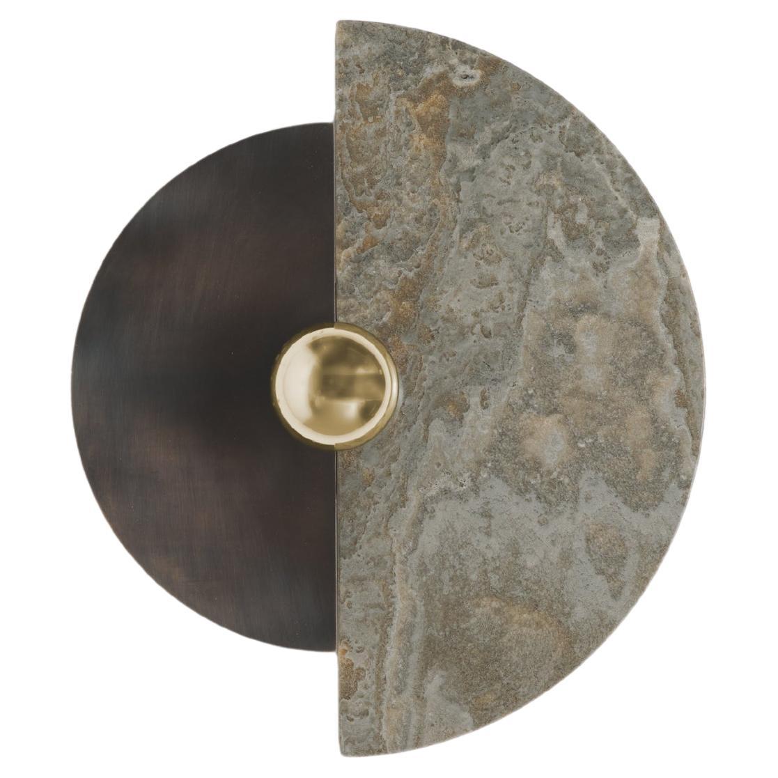 Italian Art Deco Meteorite Onyx Wall Sconce "Levante"
