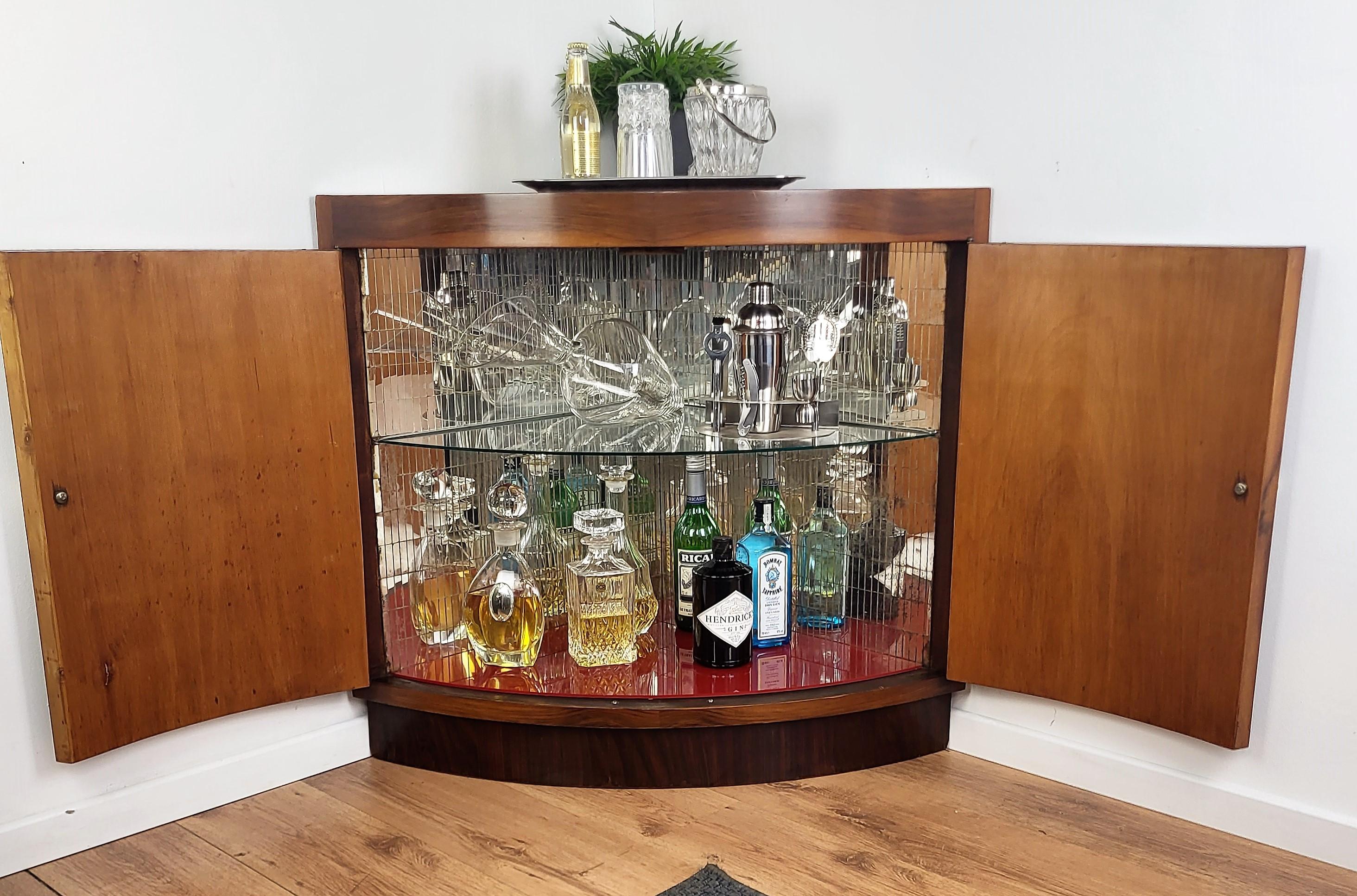 corner dry bar cabinet