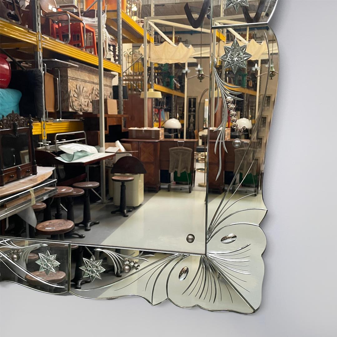 Italian Art Deco mirror by Luigi Brusotti for La Permanente Mobili, 1940s For Sale 5