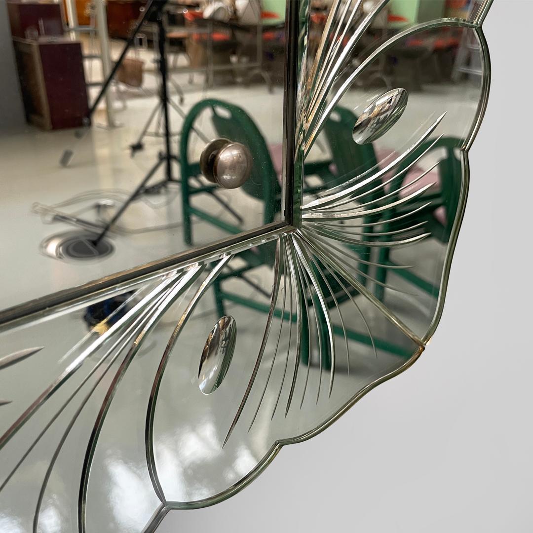 Italian Art Deco mirror by Luigi Brusotti for La Permanente Mobili, 1940s For Sale 7