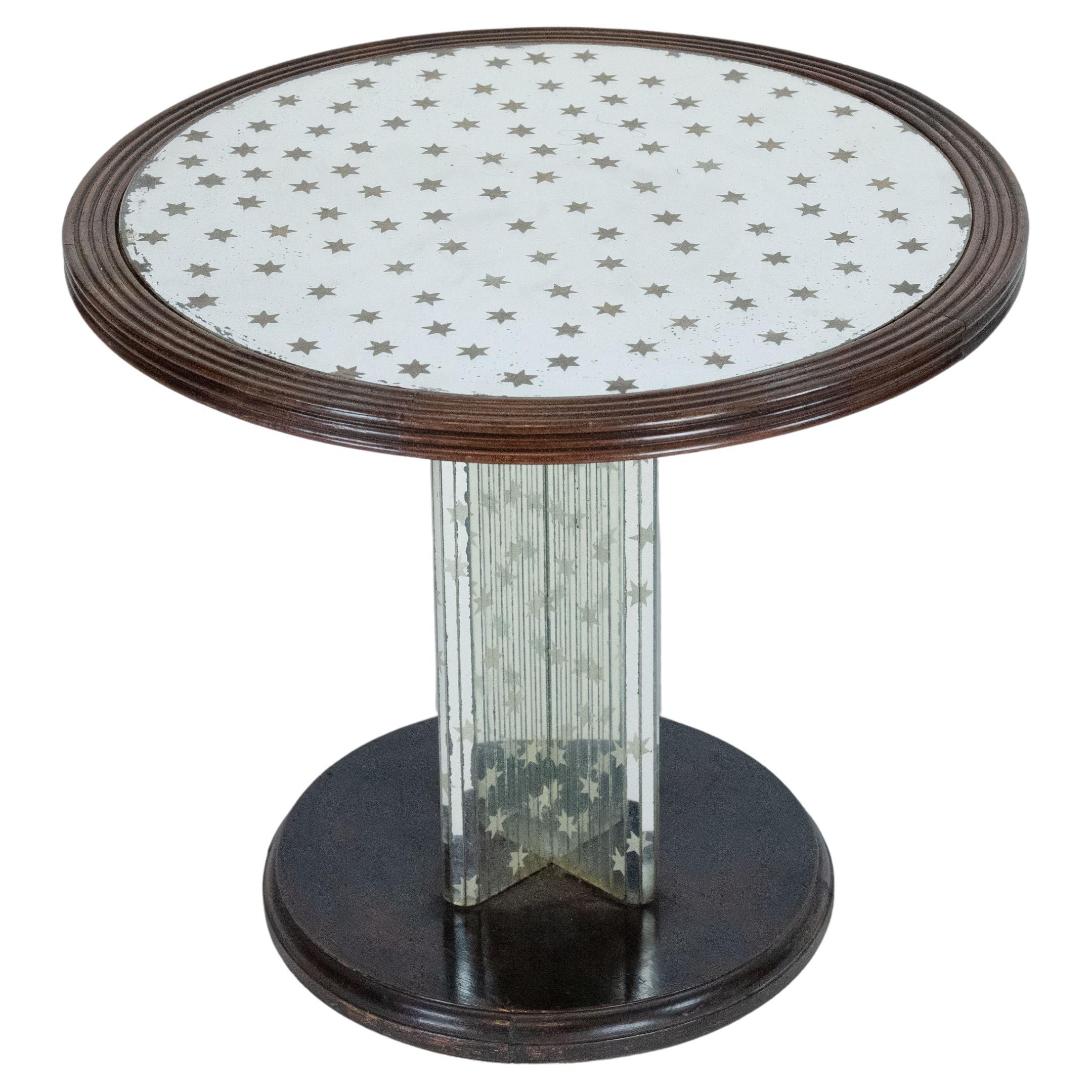 Table d'appoint italienne Art Deco Mirror des années 1930 en vente