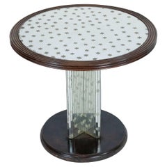 Antique Italian Art Deco mirrored side table from the 1930s