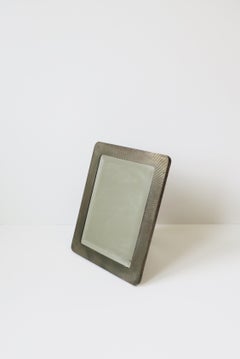 Italian Sterling Silver Art Deco Modern Vanity Table Mirror