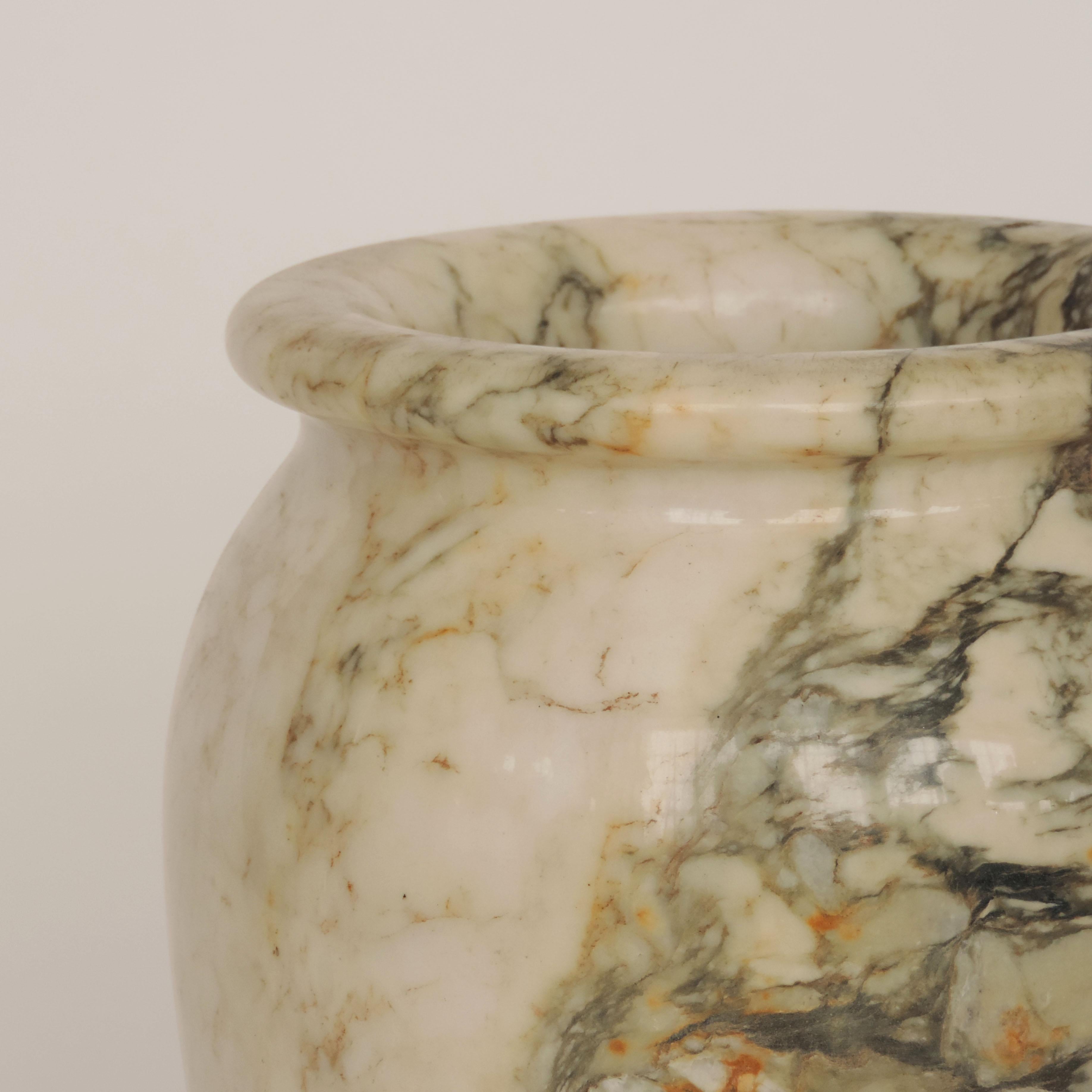 Early 20th Century Italian Art Deco Monumental Marble Vase, Italy, 1920s