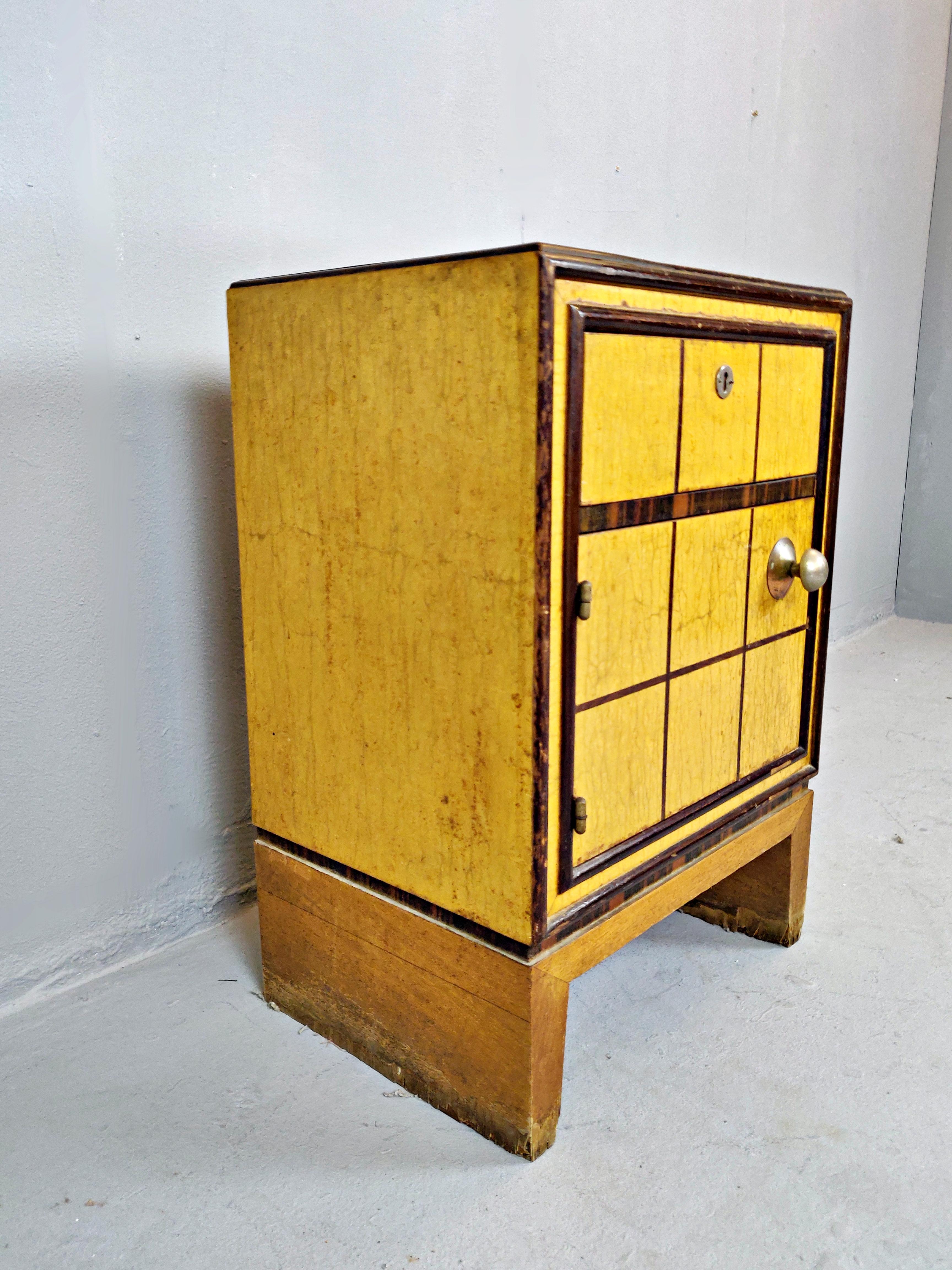 Pair of Italian Art Deco nightstands.