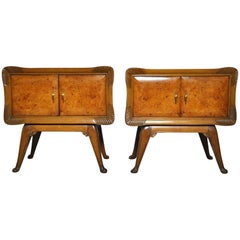 Italian Art Deco Nightstands, Set of 2, 1930s