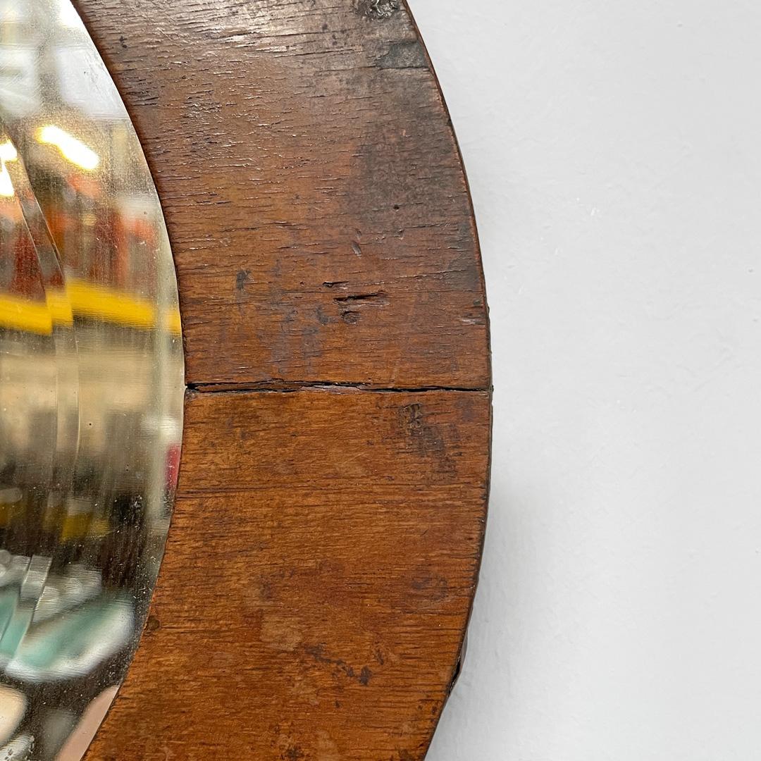 Miroir mural ovale Art déco italien en bois, années 1940 en vente 8