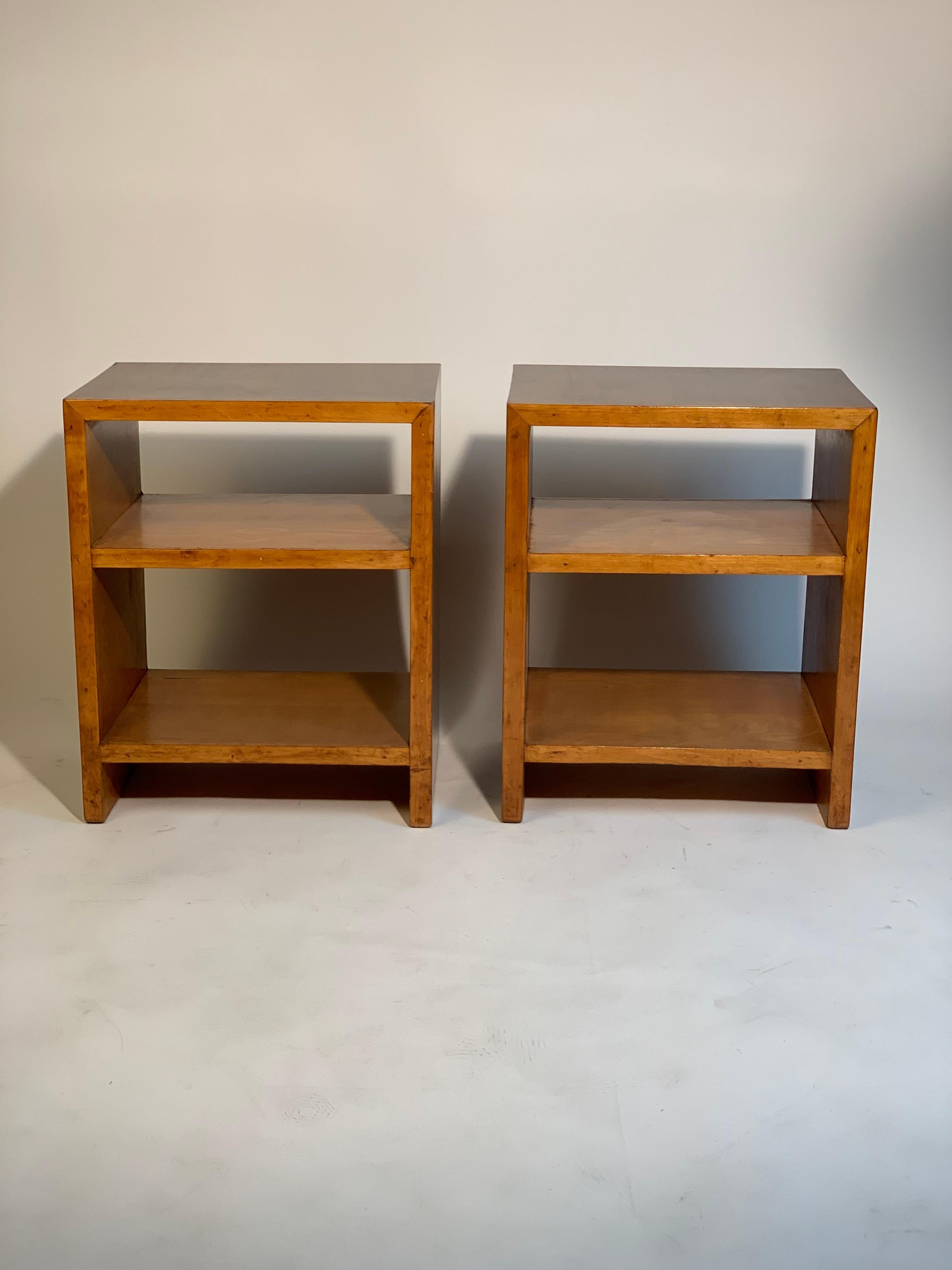 Italian Art Deco Pair Of Double Shelve Side Table Or Bed Tables 1