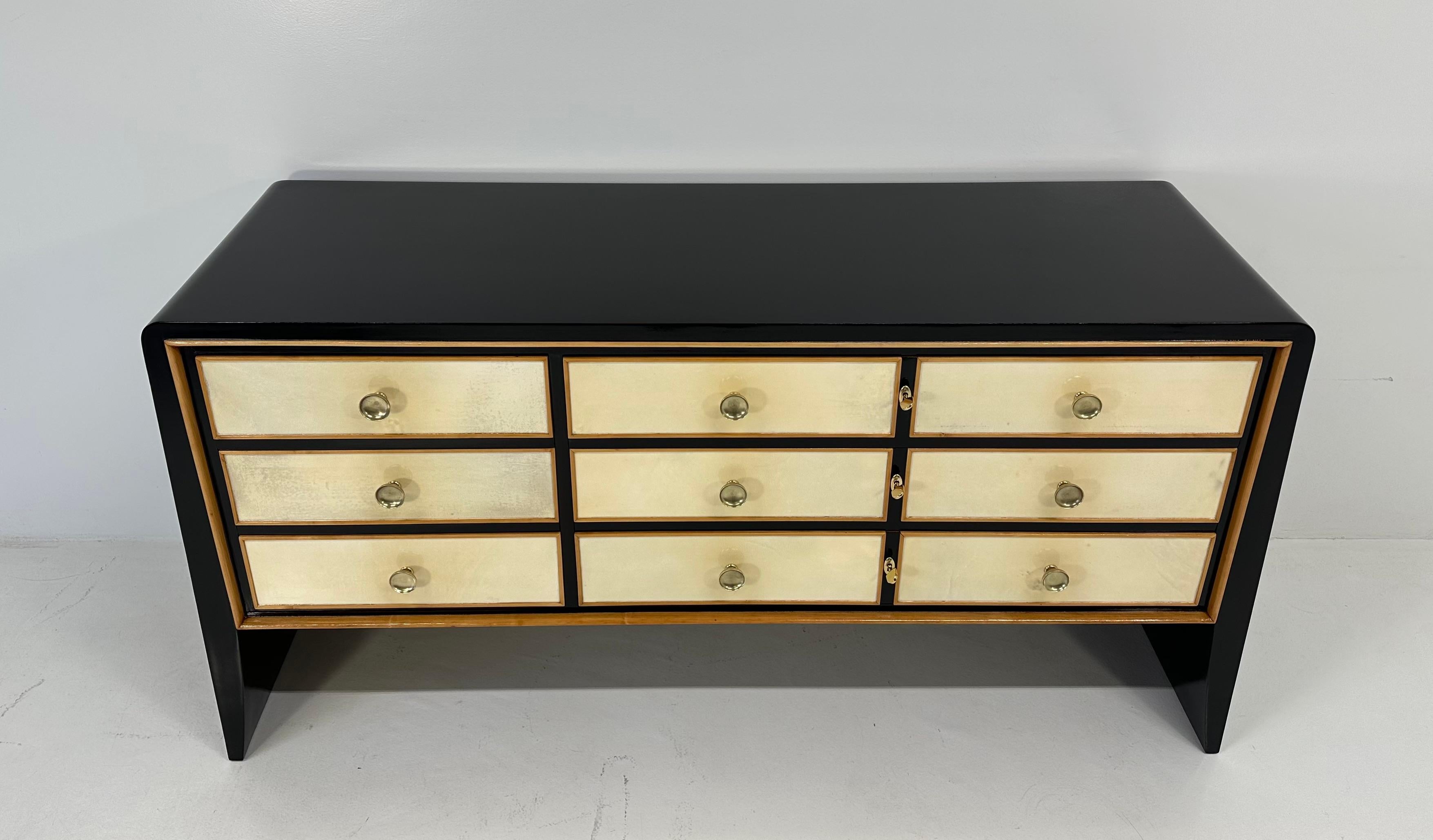 Milieu du XXe siècle Commode italienne Art Déco Paolo Buffa, années 1940