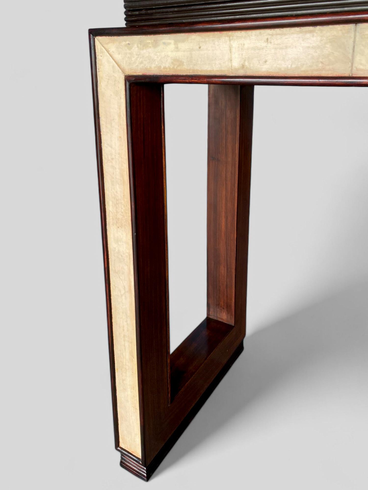 Italienische Pergamentschrank-Bar im Art déco-Stil, Osvaldo Borsani zugeschrieben, 1940er Jahre im Angebot 15