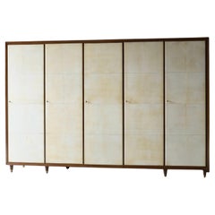 Italian Art Deco Parchment Wardrobe
