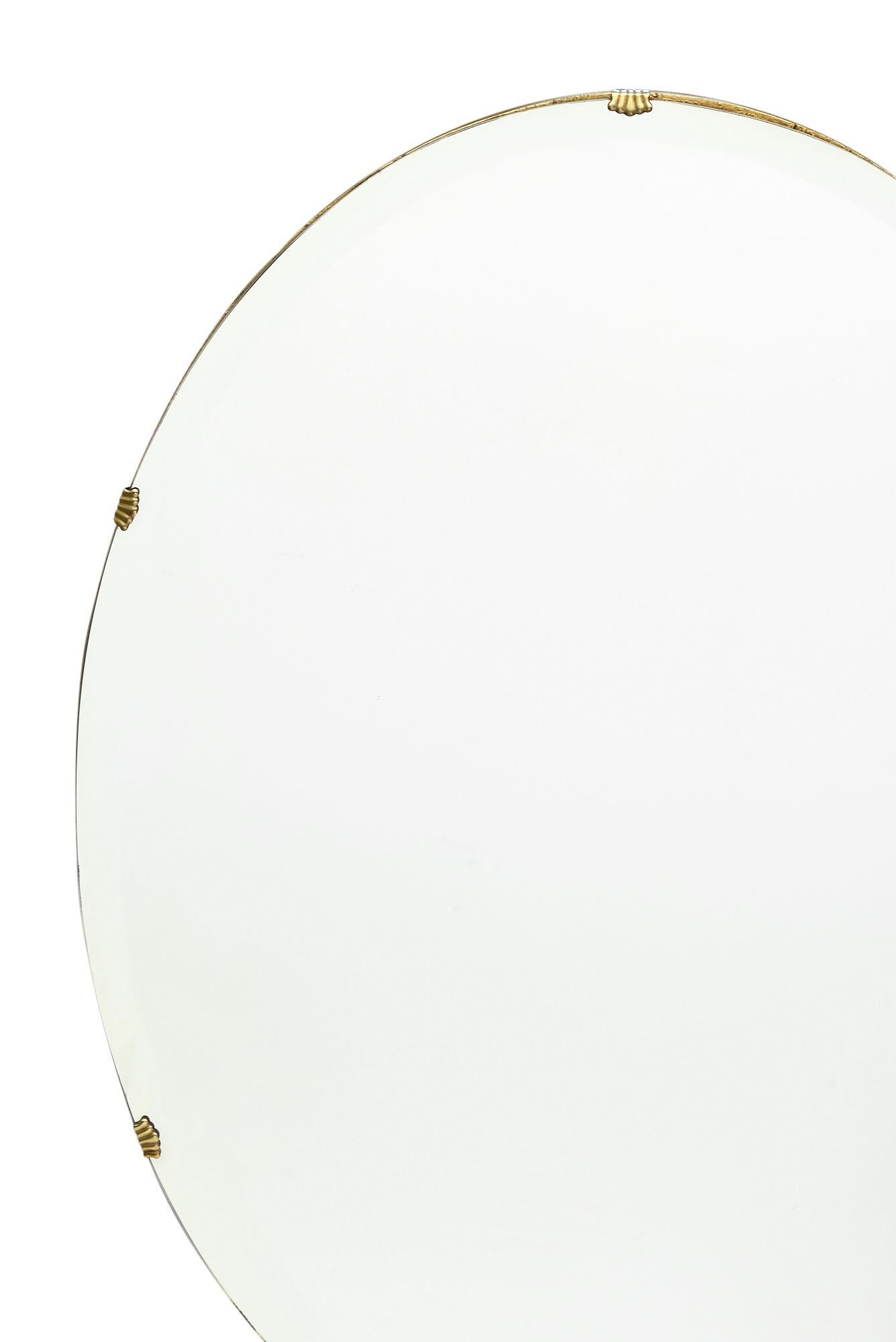 Trio of mirrors from Italy during the Art Deco period. Each piece is beveled and in an oval shape. These mirrors are from Verona. They are priced at $4500 for the trio, $1500 for a single mirror.