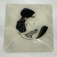 Italian Art Deco Petite Alabaster Trinket or Jewelry Box, circa 1920's