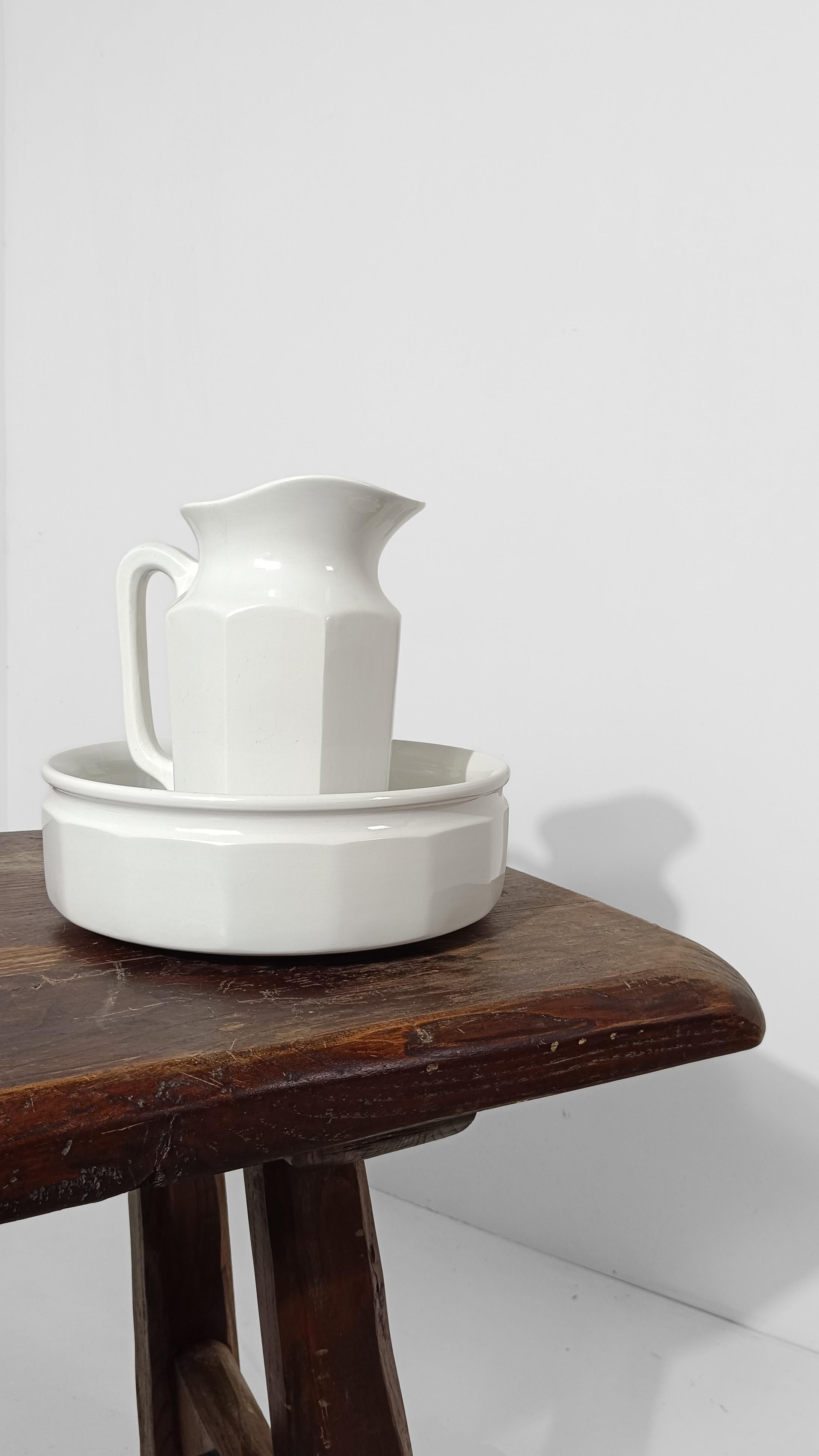 Pichet et lavabo Art déco italien par Società ceramica Richard Ginori en vente 1