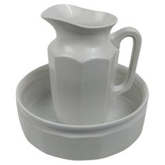 Jarra y lavabo art déco italianos De Società ceramica Richard Ginori