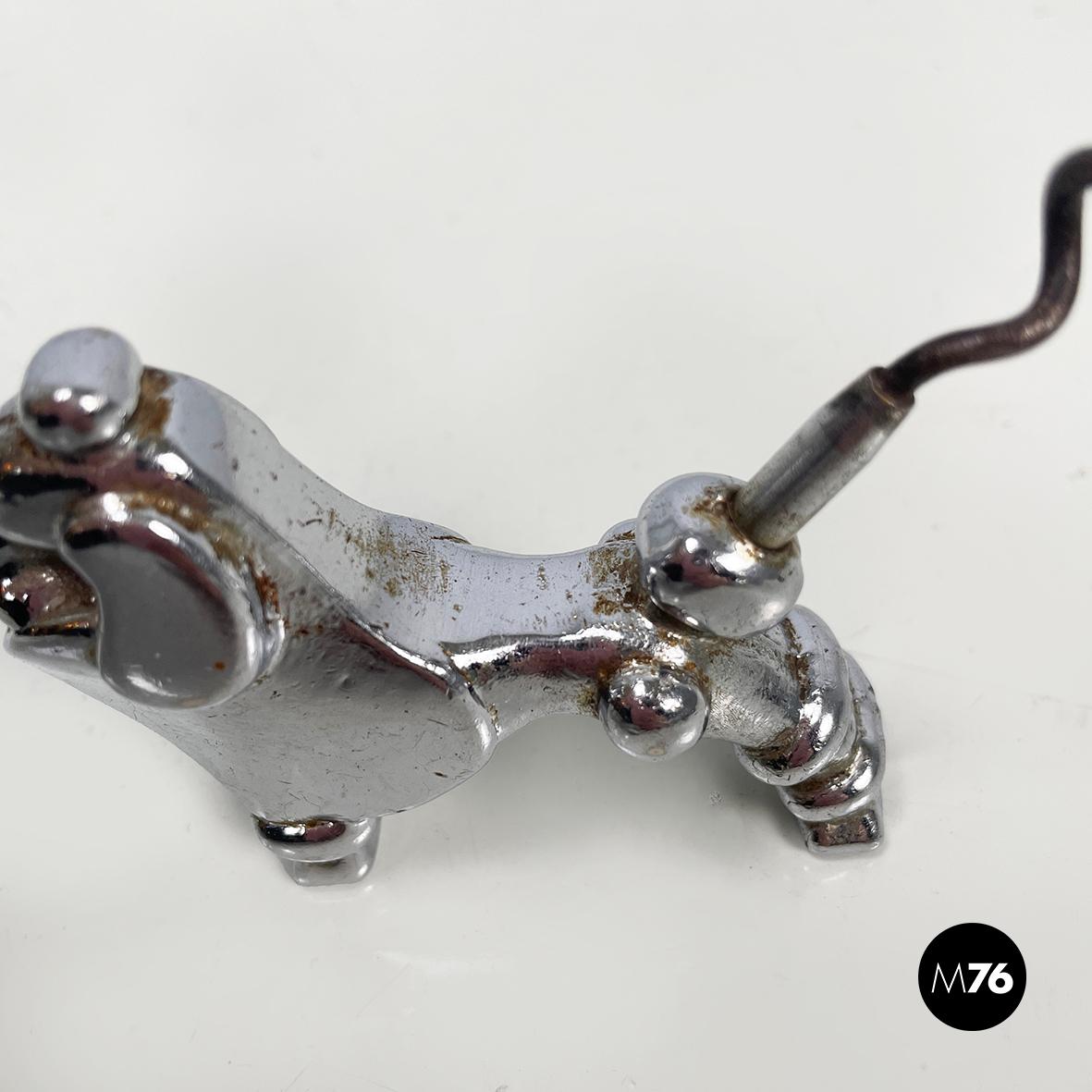 Early 20th Century Italian art deco Poodle wine corkscrew in steel, 1920s