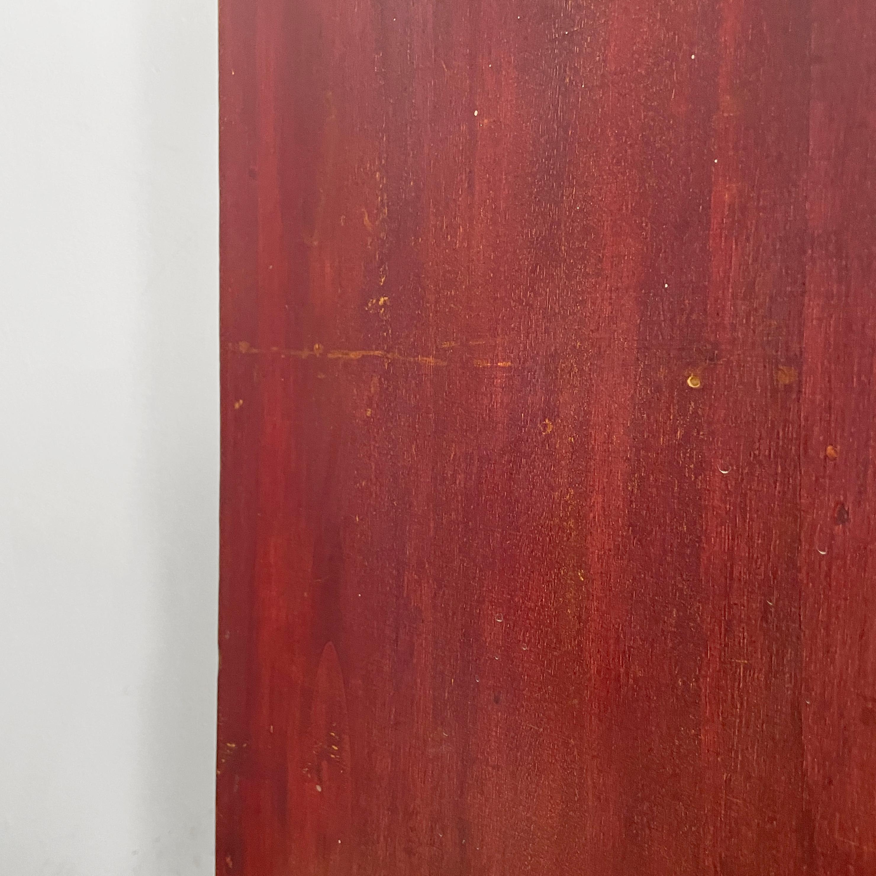 Italian Art Deco rectangular bookcase in red wood, 1940s For Sale 10