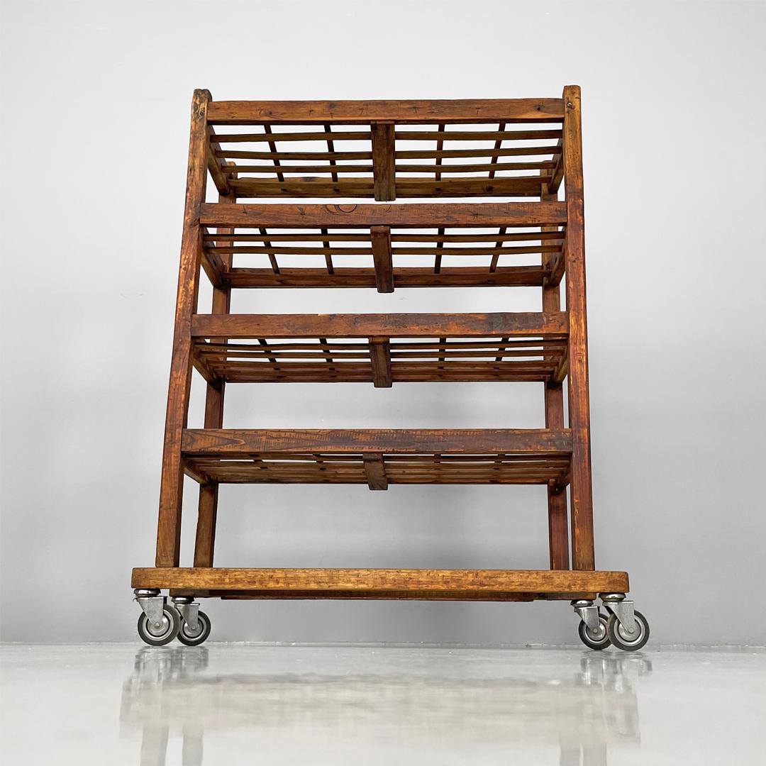Italian art deco rectangular wooden cart, 1920s For Sale 4